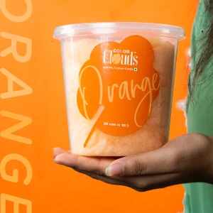 orange cotton candy